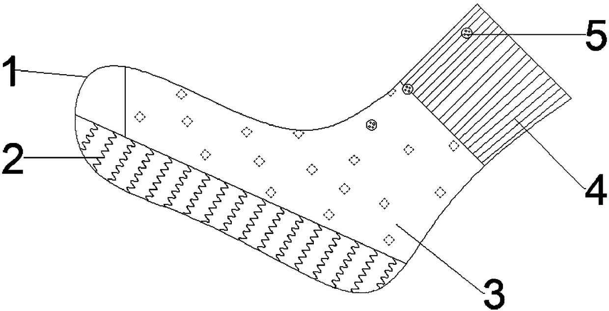 Antibacterial and moisture-retention socks capable of preventing cracking