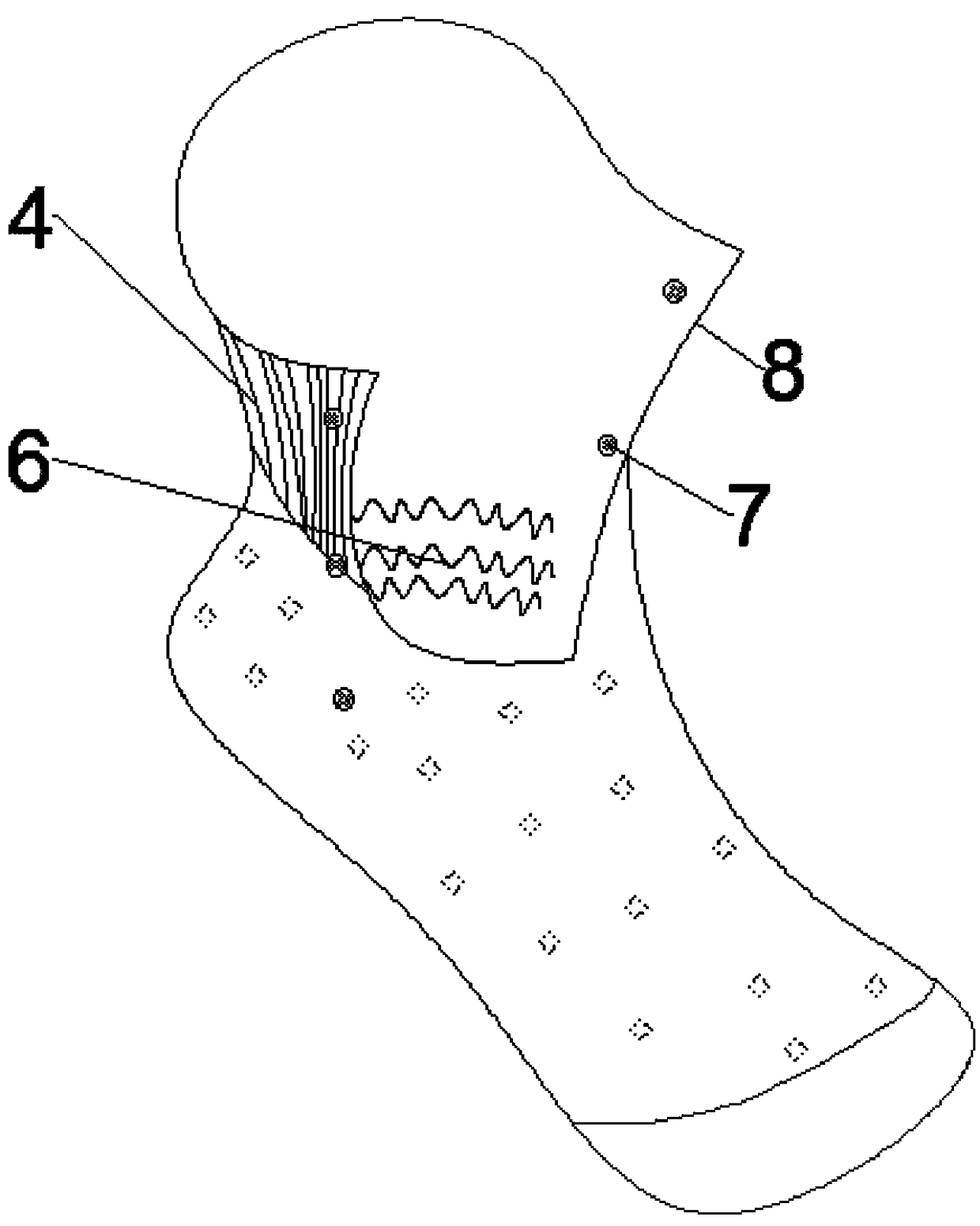 Antibacterial and moisture-retention socks capable of preventing cracking