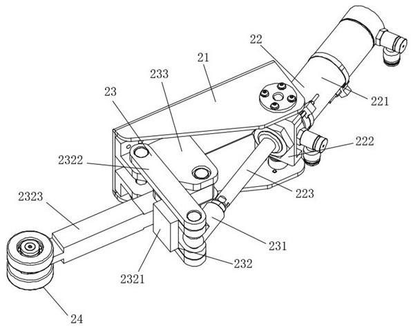 Turnover device for correcting positions of products on warehouse storage line