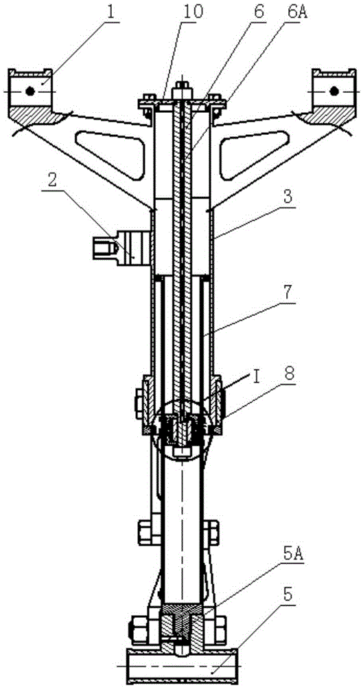 Single-actuating type magneto-rheological shock absorber used for aircraft landing gear