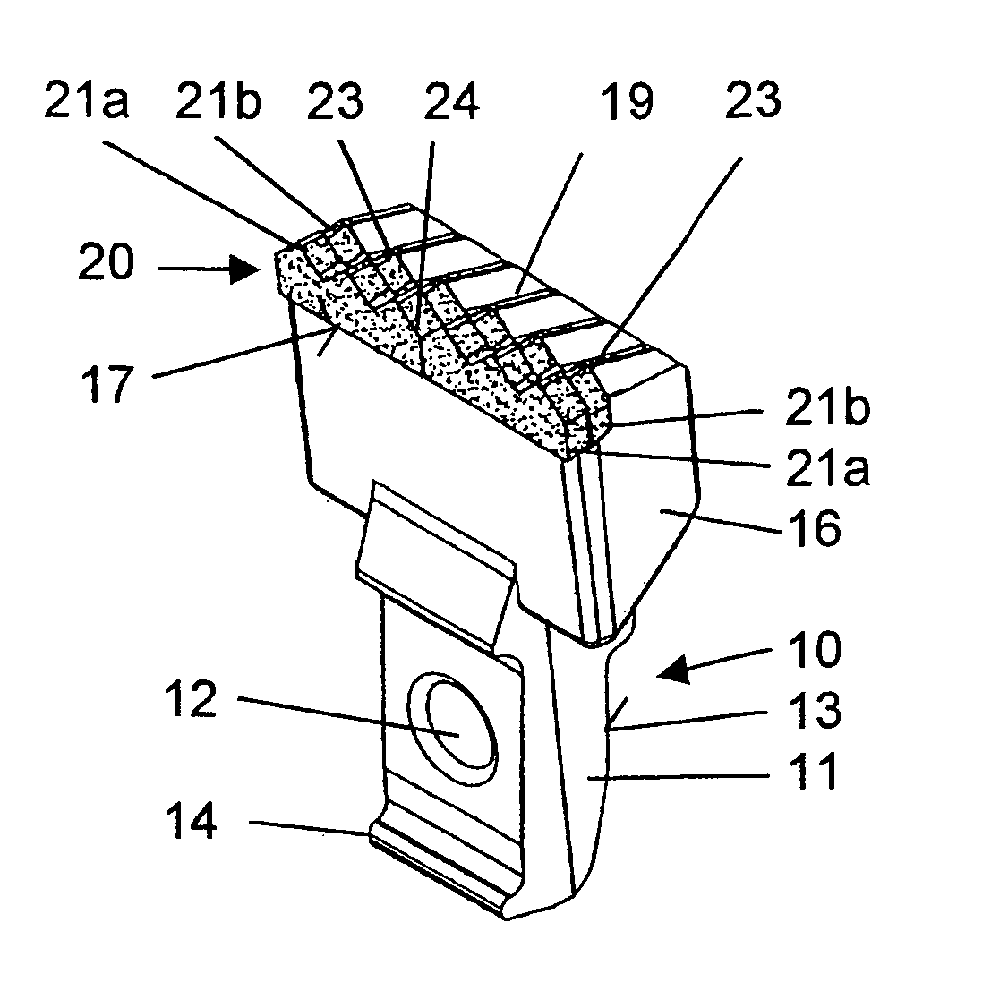 Striking tool for comminuting materials