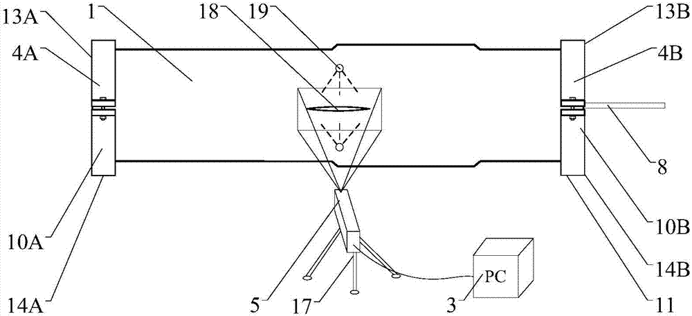 One-way hydraulic diameter-expanding pipeline breakage simulation experiment device and method