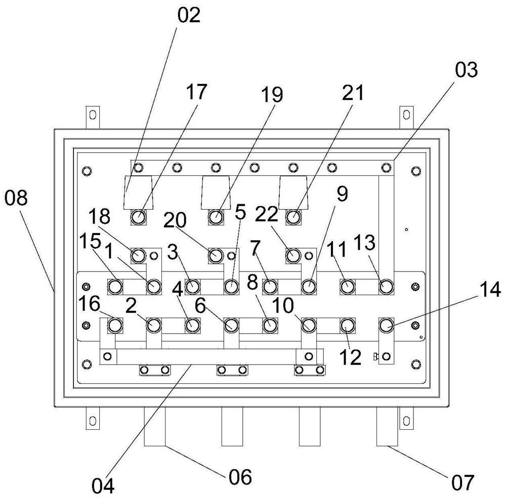 Grounding box capable of switching grounding mode of high-voltage cable, and electronic device