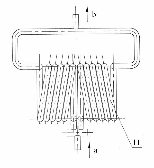 Process for cooling yellow wine fermented mash and equipment thereof