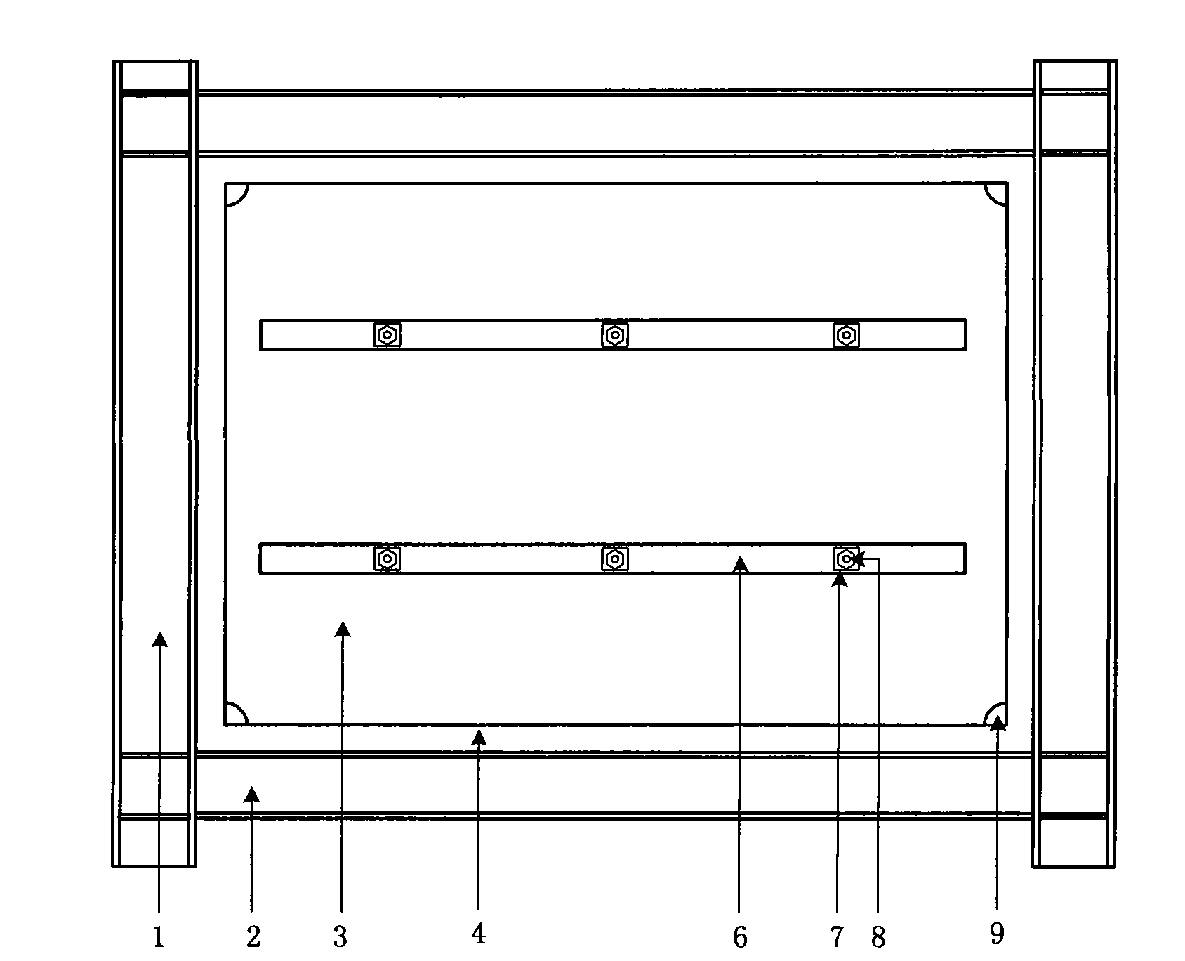 Bending restraining type shear wall with slideable stiffening shaped steel and internally embedded steel plate