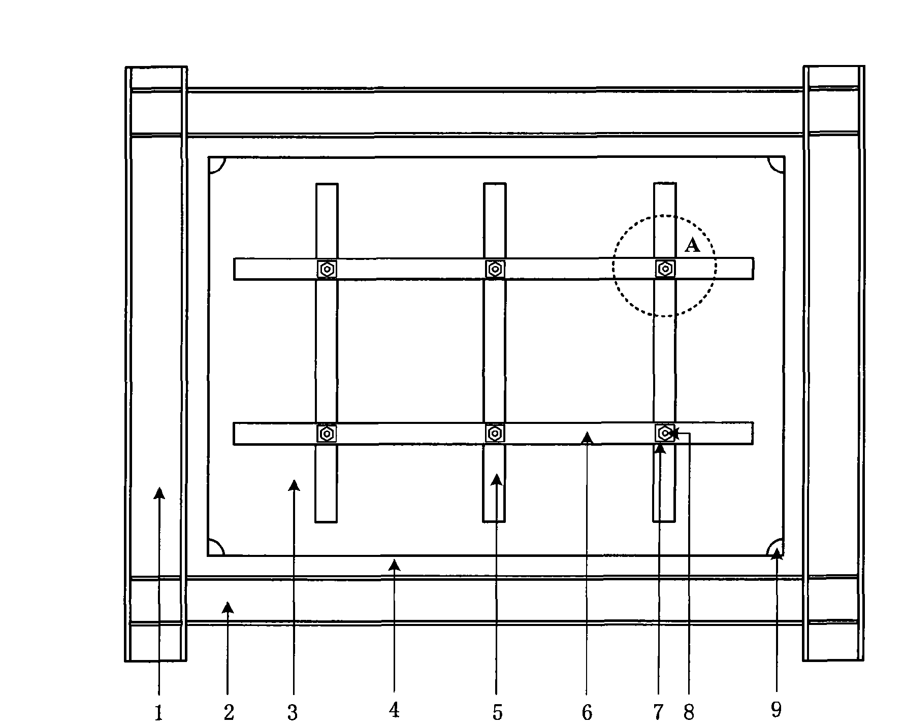 Bending restraining type shear wall with slideable stiffening shaped steel and internally embedded steel plate