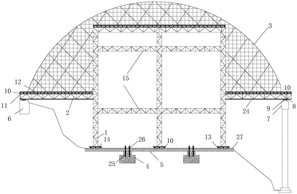 A construction method of high-altitude and large-span cast-in-situ multi-arch aqueduct support formwork system