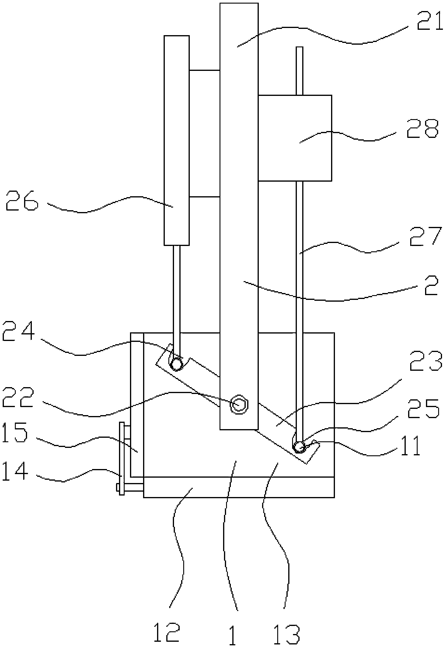 Turnover device for lime-cement solidification box