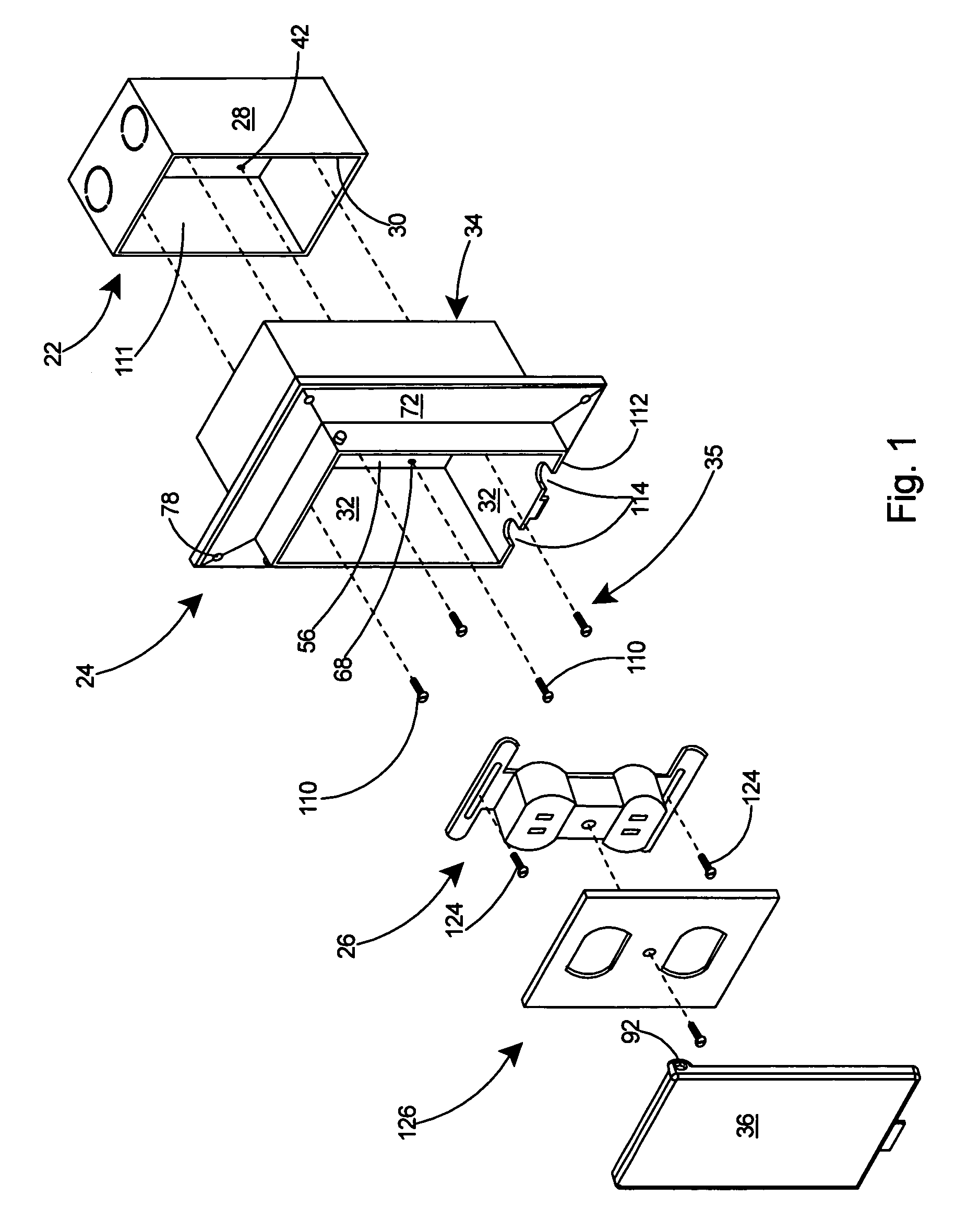 Electrical box assembly for recessing an electrical device