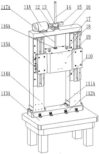 Material performance testing device for key nuclear material under complex service environment