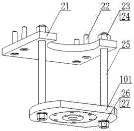 Material performance testing device for key nuclear material under complex service environment