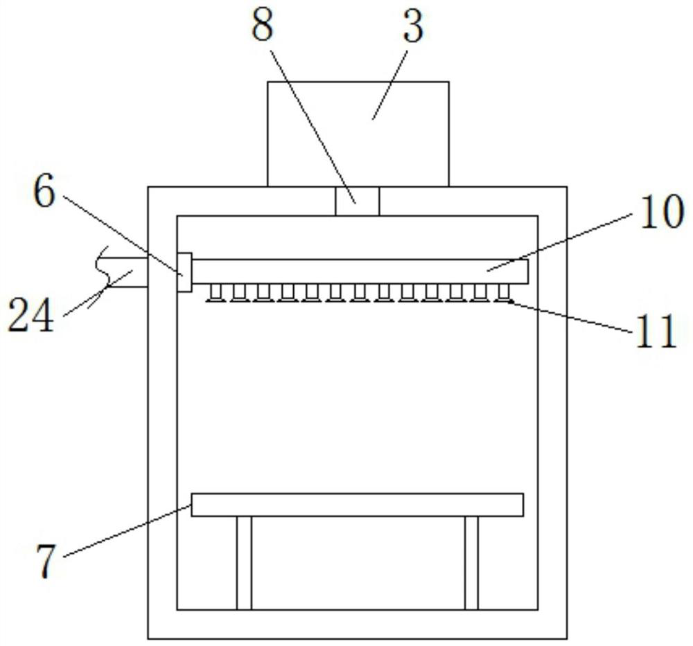 Paint spraying device for part machining