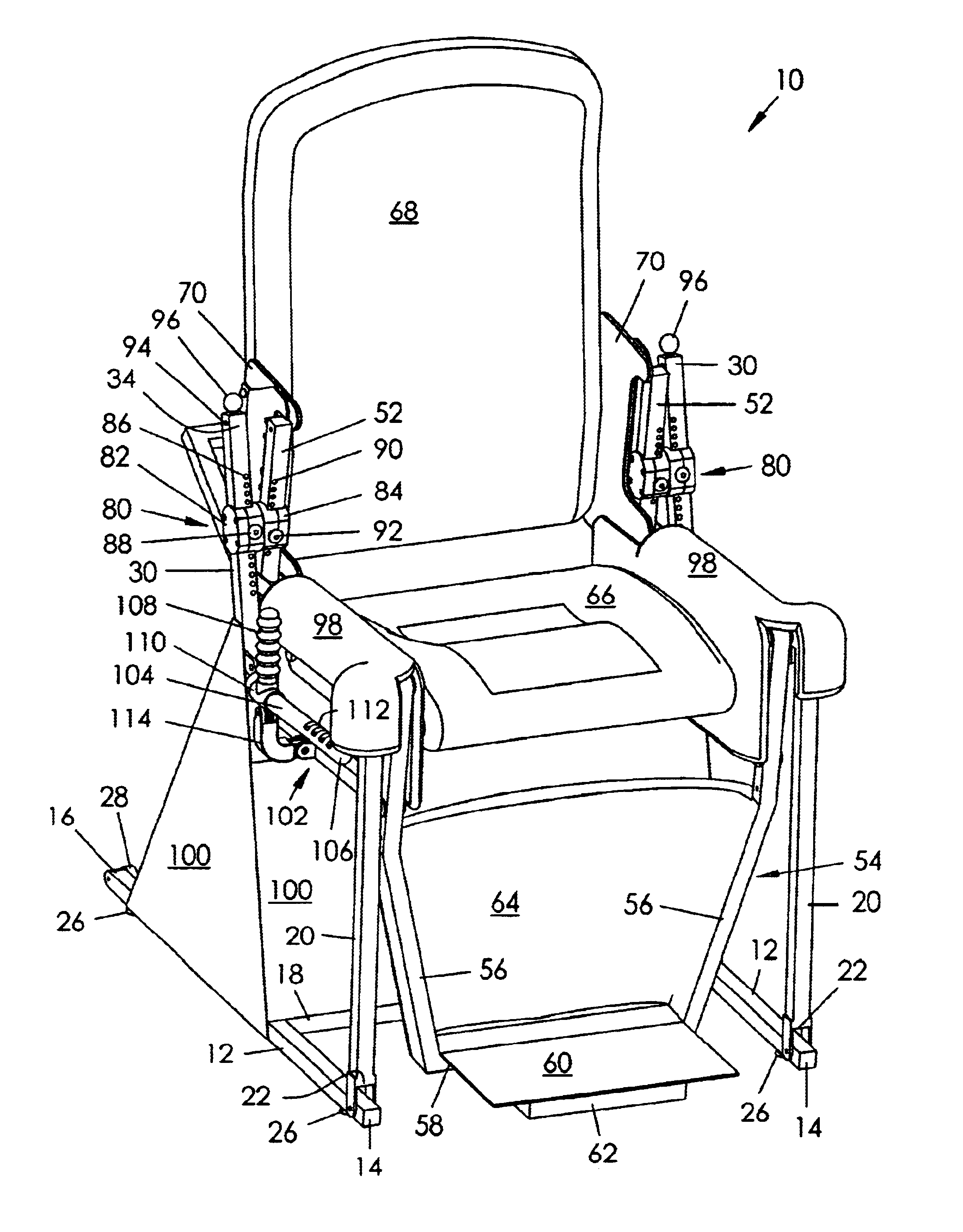 Low-resistance exercise and rehabilitation chair