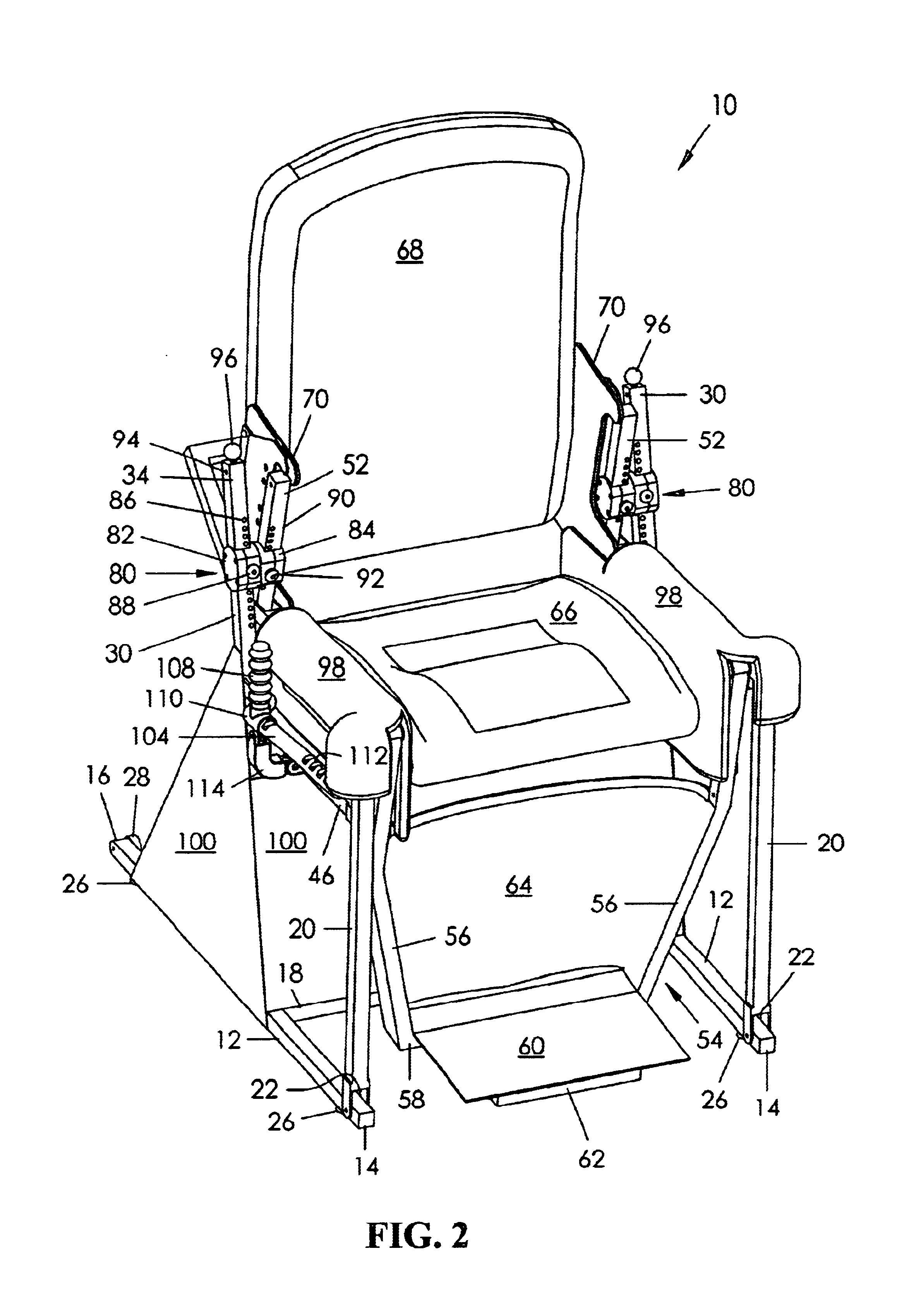 Low-resistance exercise and rehabilitation chair