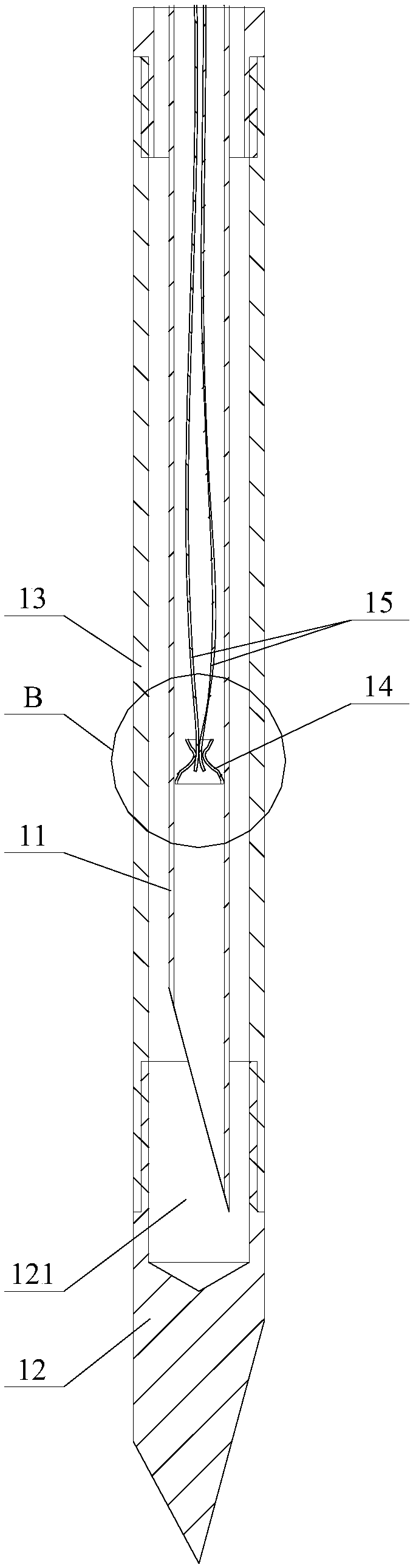 Cryoablation needle and system using same