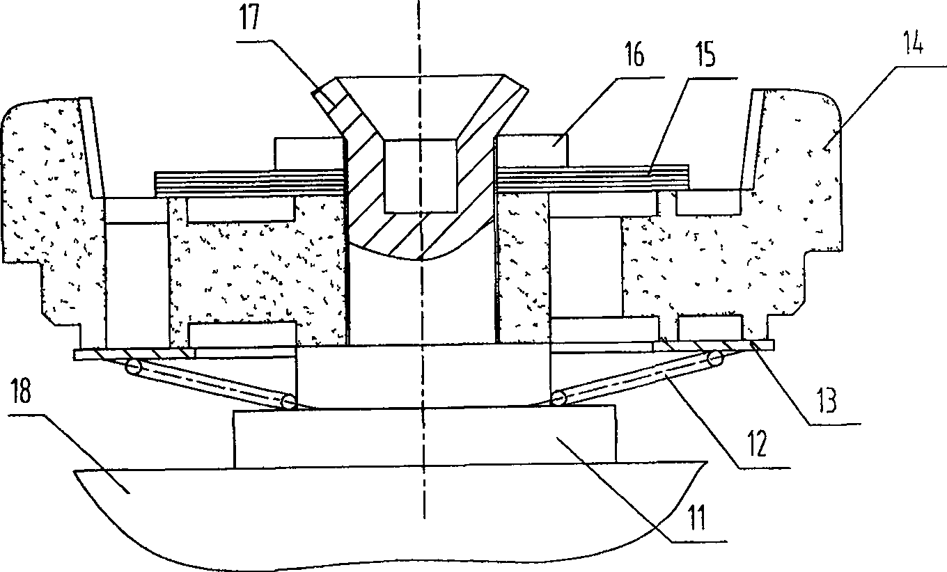 Technique for assembling subassembly of bottom valve of condensation damper valve in hydraulic damper