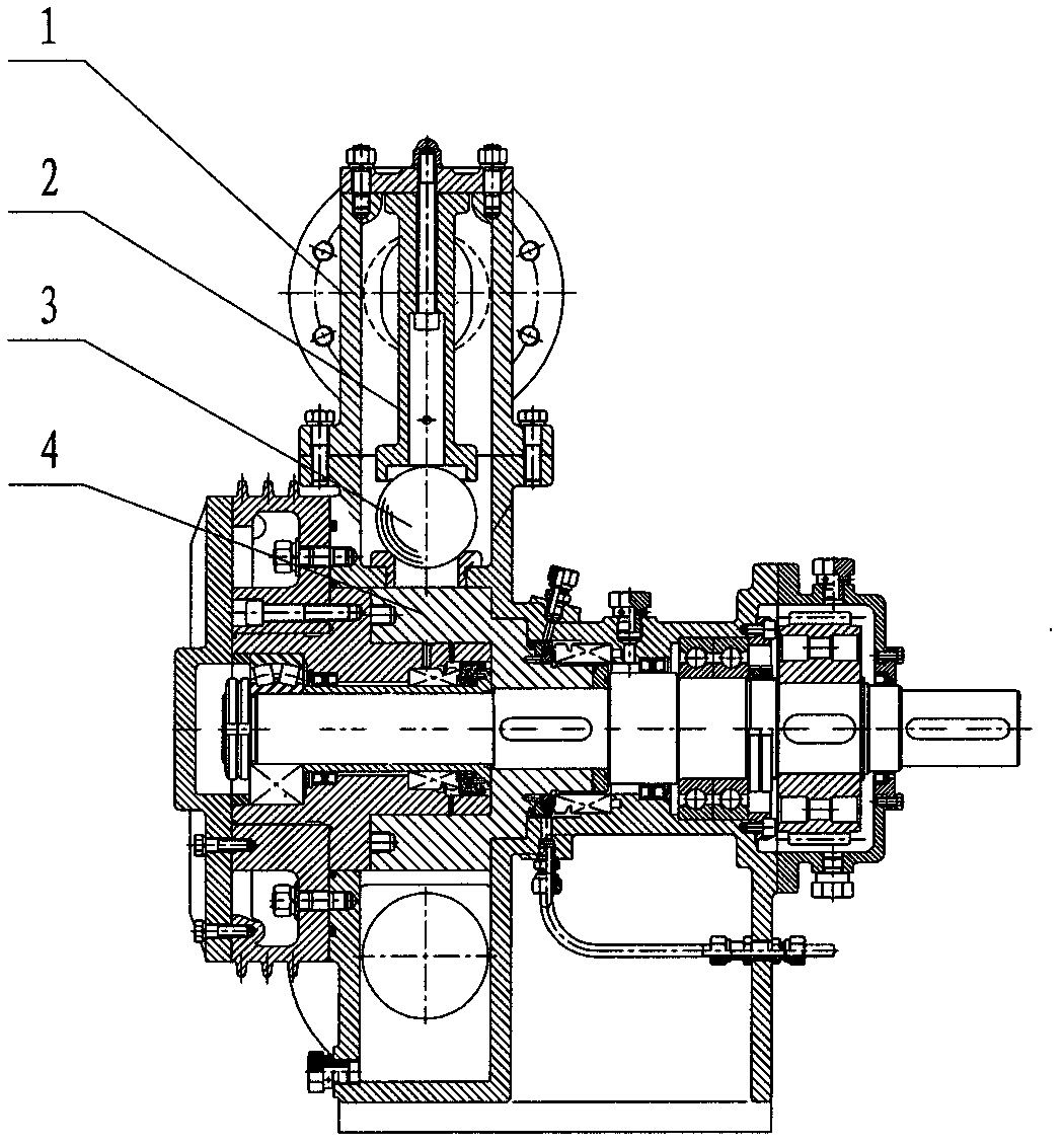 Rotor-type internal-compression oil-gas mixed transport pump unit