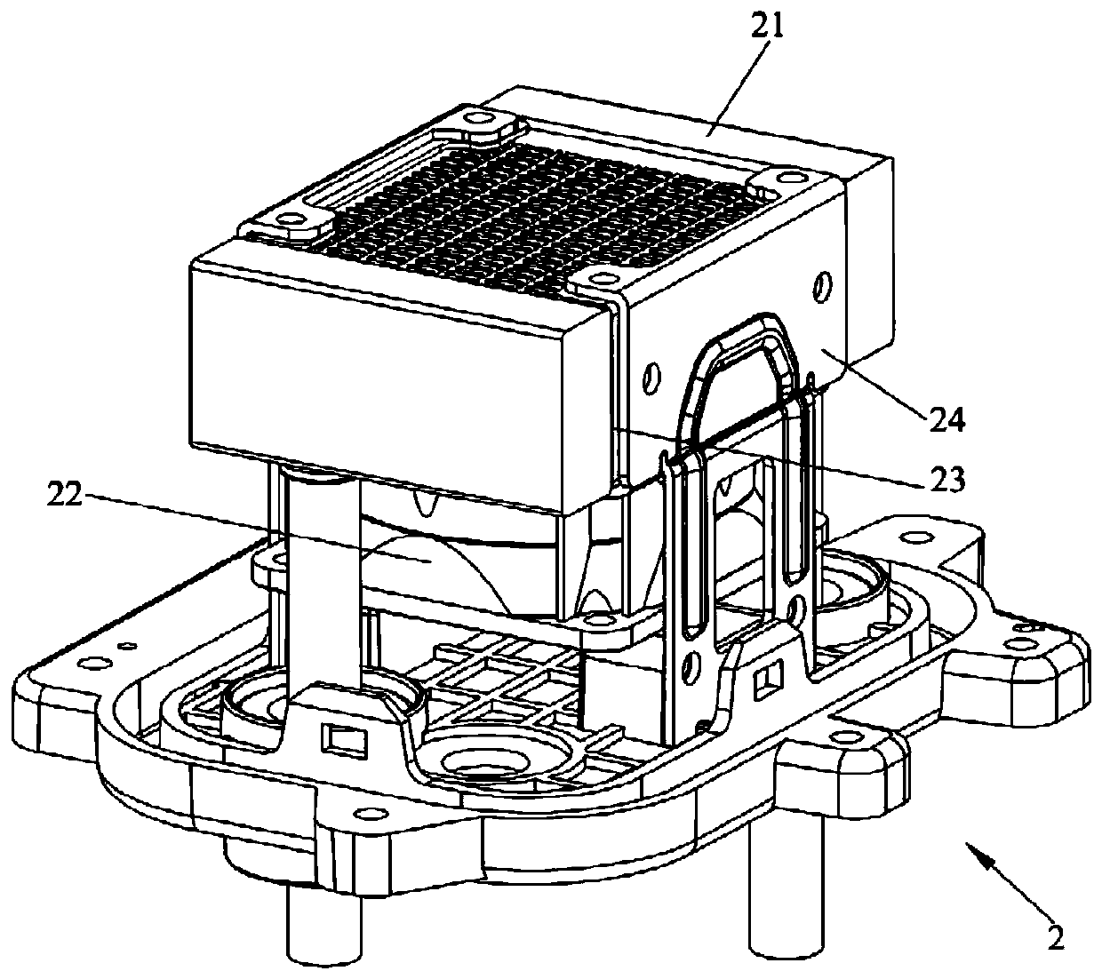 Water-cooled vehicle lamp and vehicle