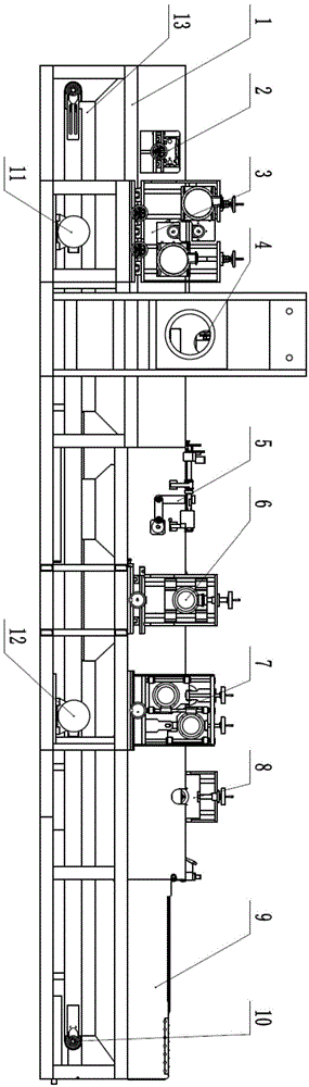 Integrated machine for treating pole plate of lead-acid storage battery