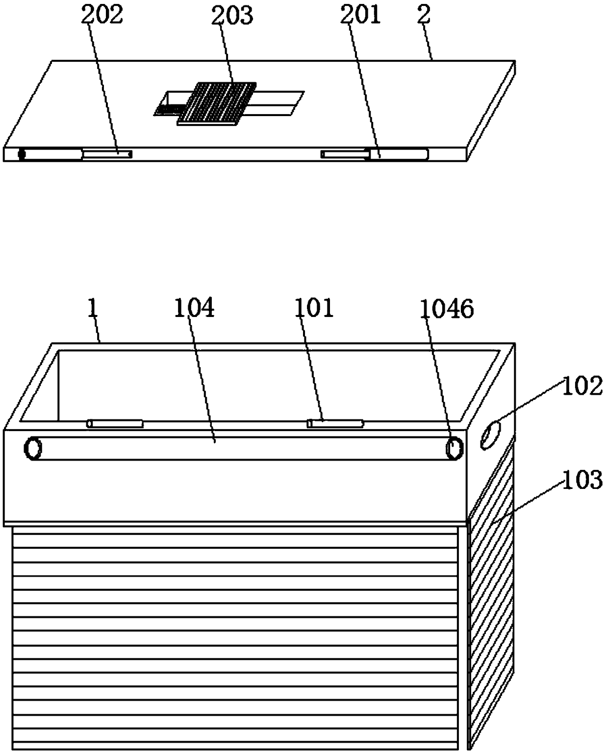 Self-adaption cigarette storage box with inner space size capable of being controlled