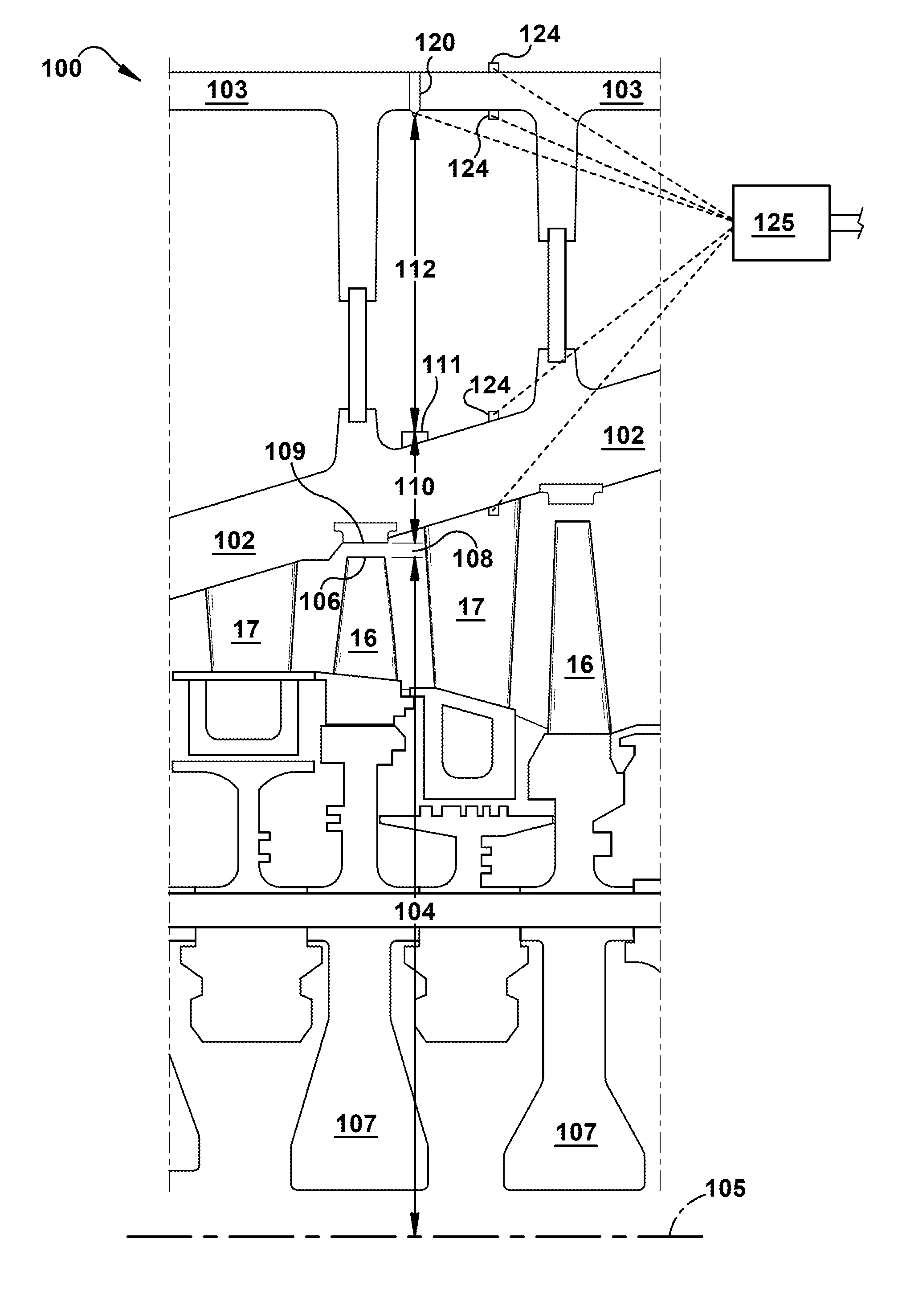 Methods, systems and apparatus relating to tip clearance calculations in turbine engines