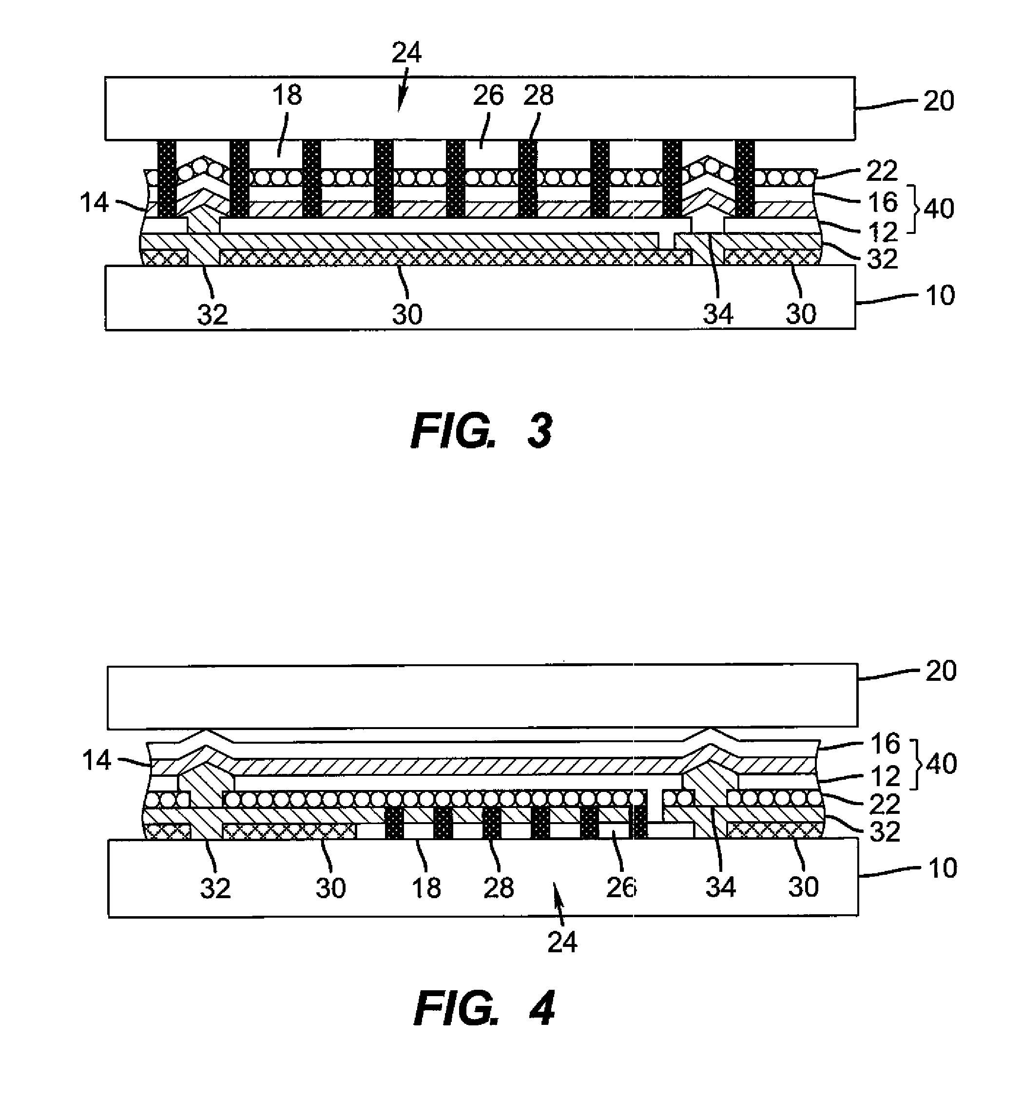 LED device having improved output and contrast