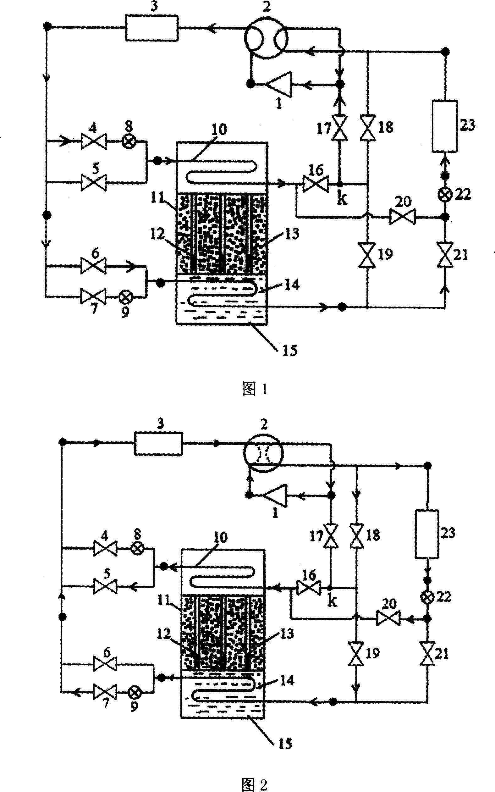 Air condition system of heat pipe storing energy