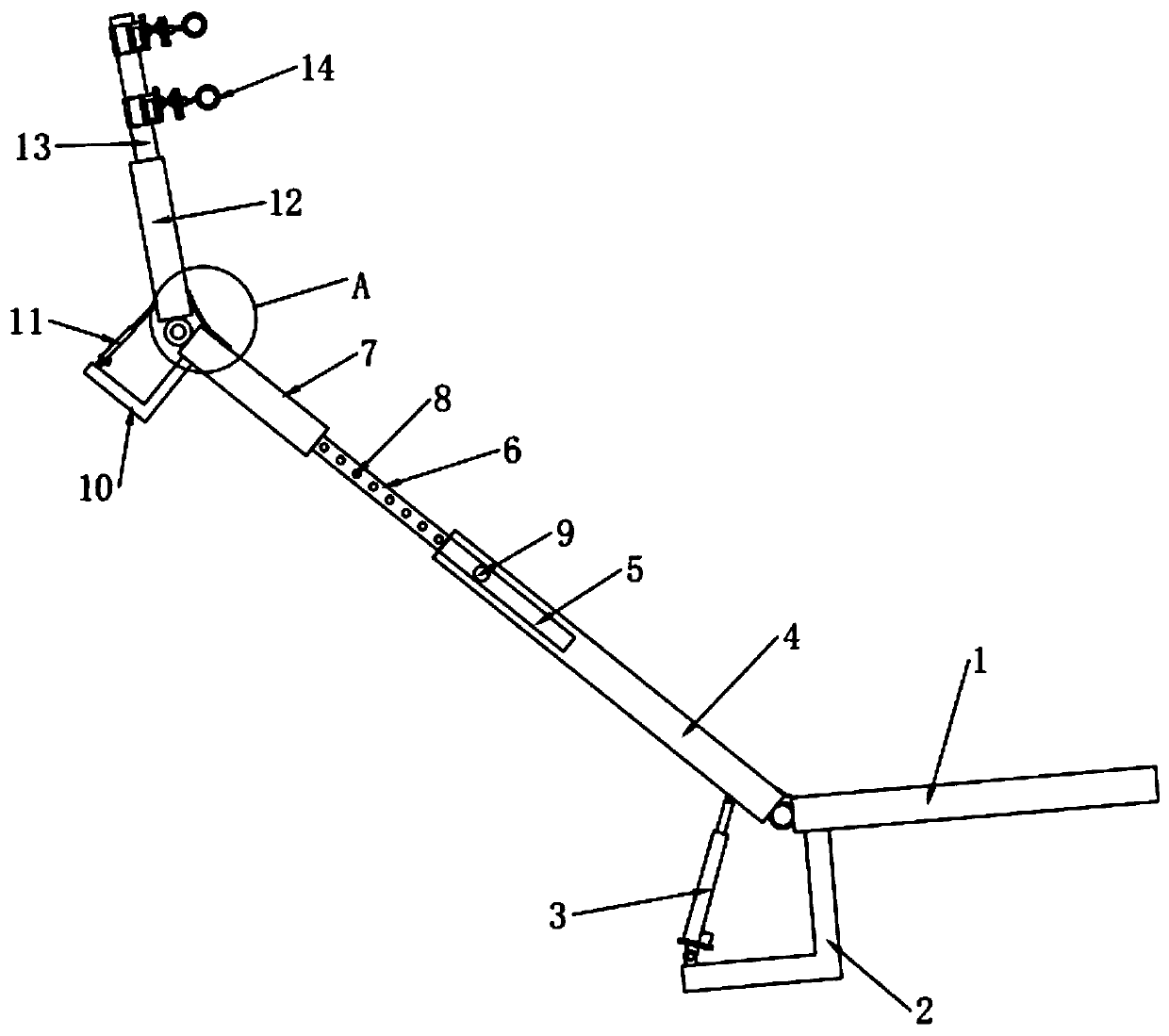 Fixing device for film shooting of arm