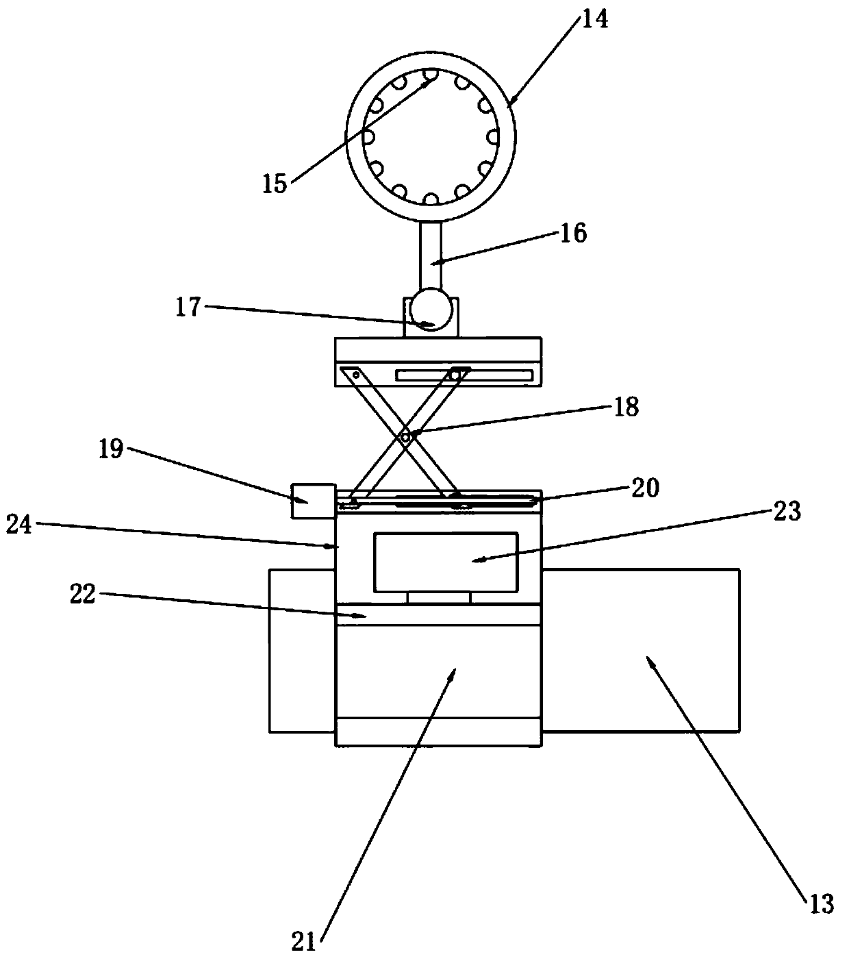 Fixing device for film shooting of arm