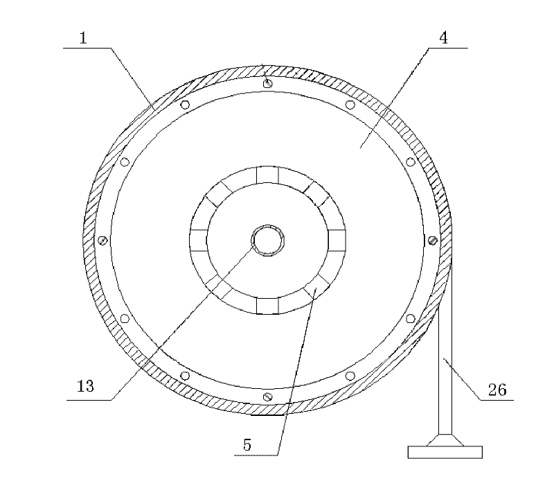 Cyclone gas-flotation separation device for treating oily sewage