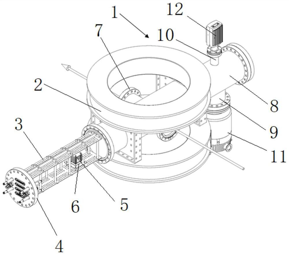 A residual gas charged particle beam monitoring device and method thereof