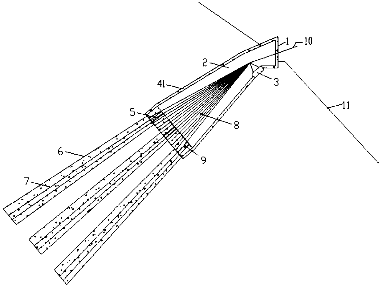 Group anchor type tunnel anchor and construction method