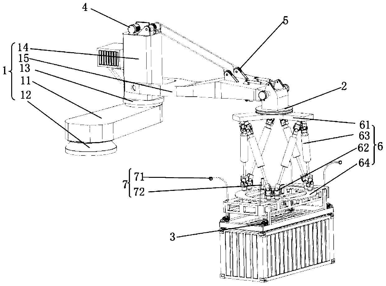 Series-parallel type ship side leaning supply device