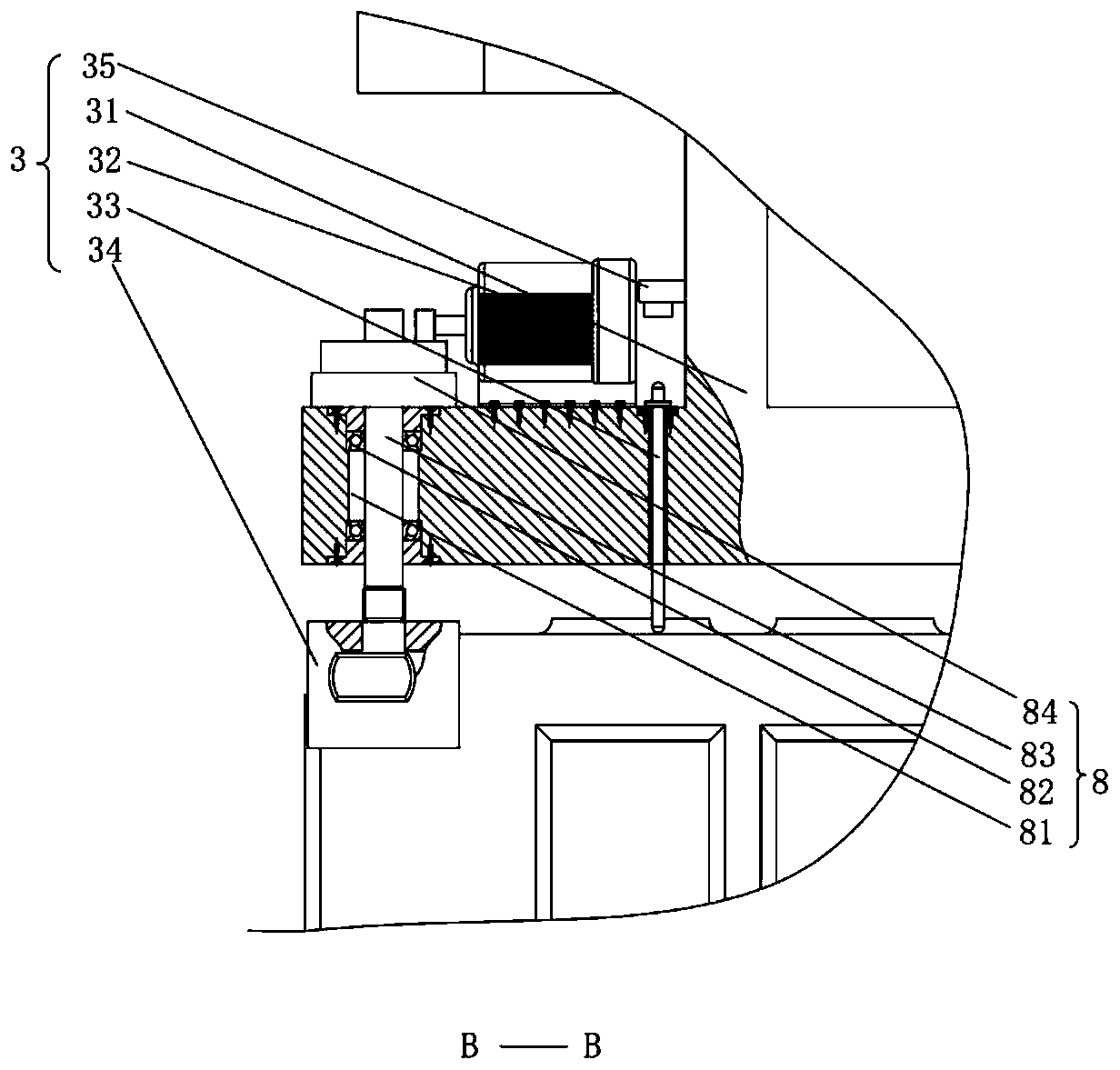 Series-parallel type ship side leaning supply device