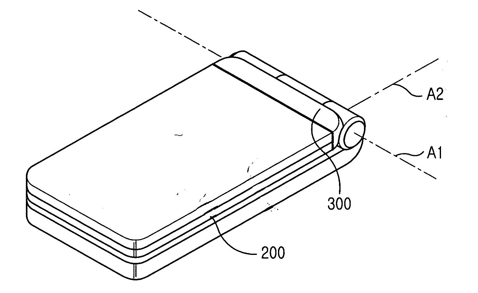Portable dual hinge type communication device usable as personal digital assistant