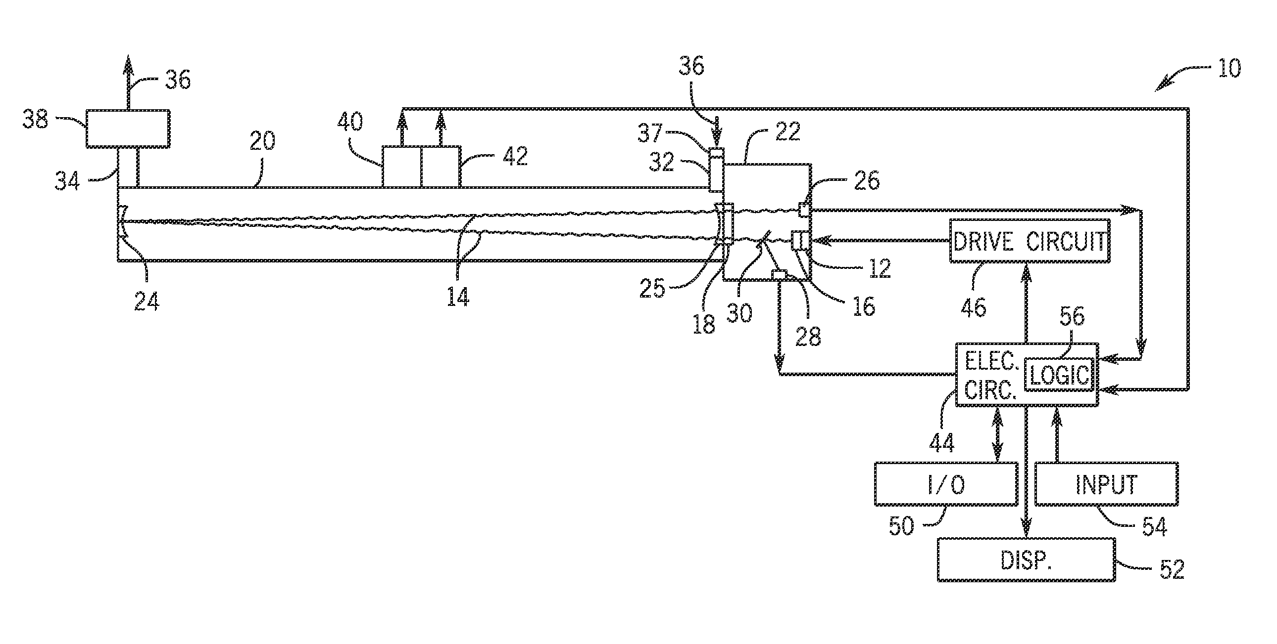 Method and system for detecting moisture in a process gas involving cross interference