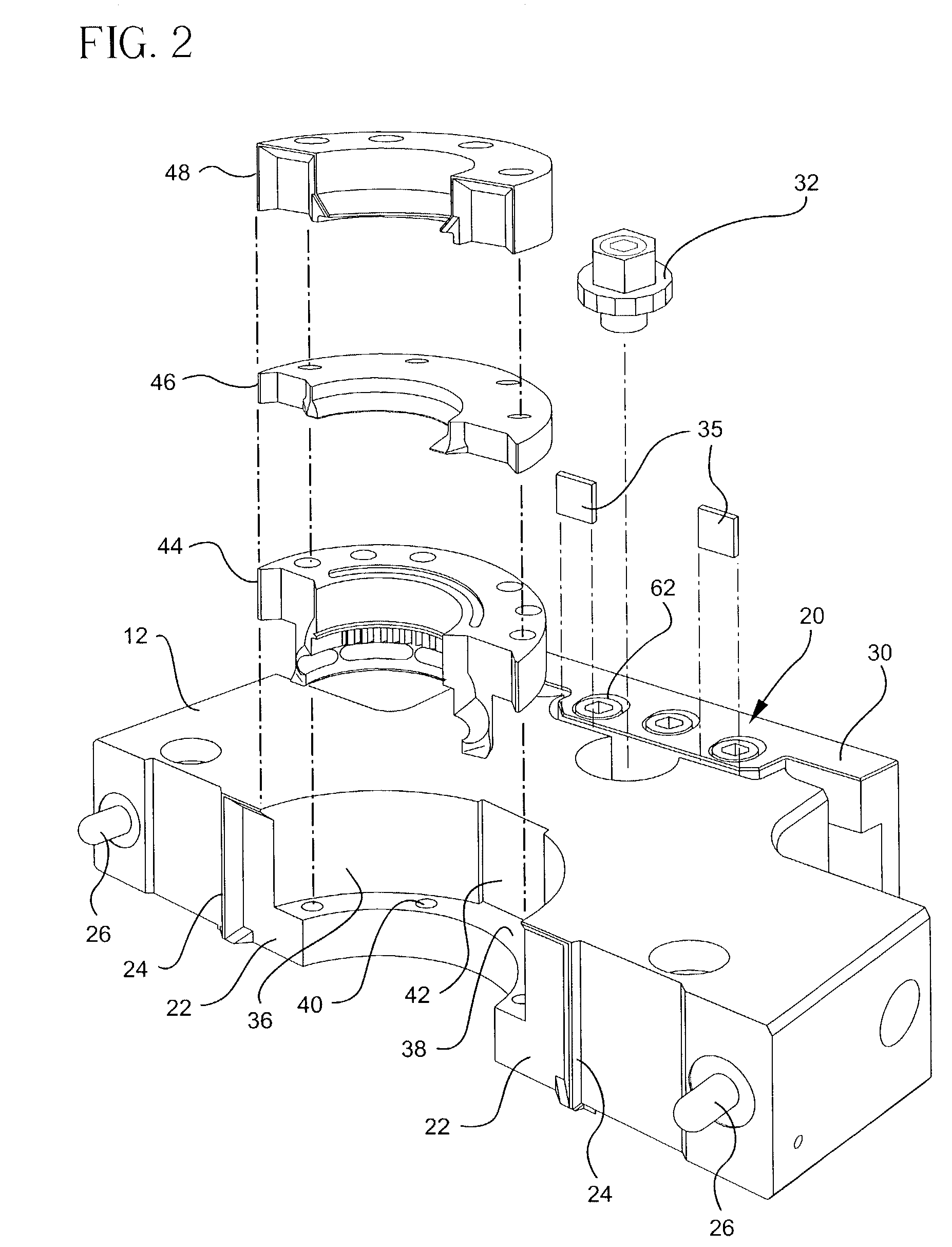 Method and apparatus for positioning a top block assembly and neck finish components of a blow molding machine