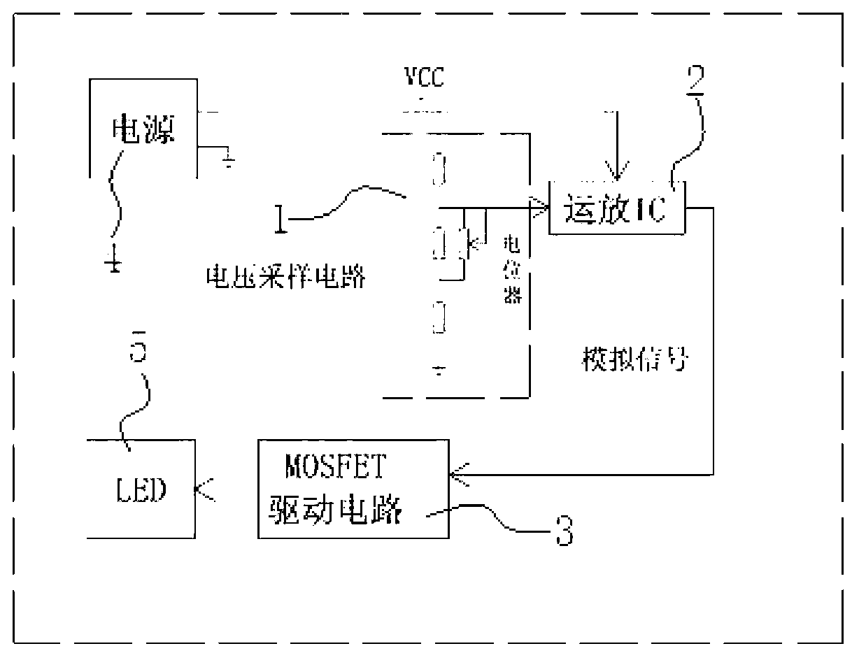 Dimming circuit and dimming method for LED light supplementing lamp