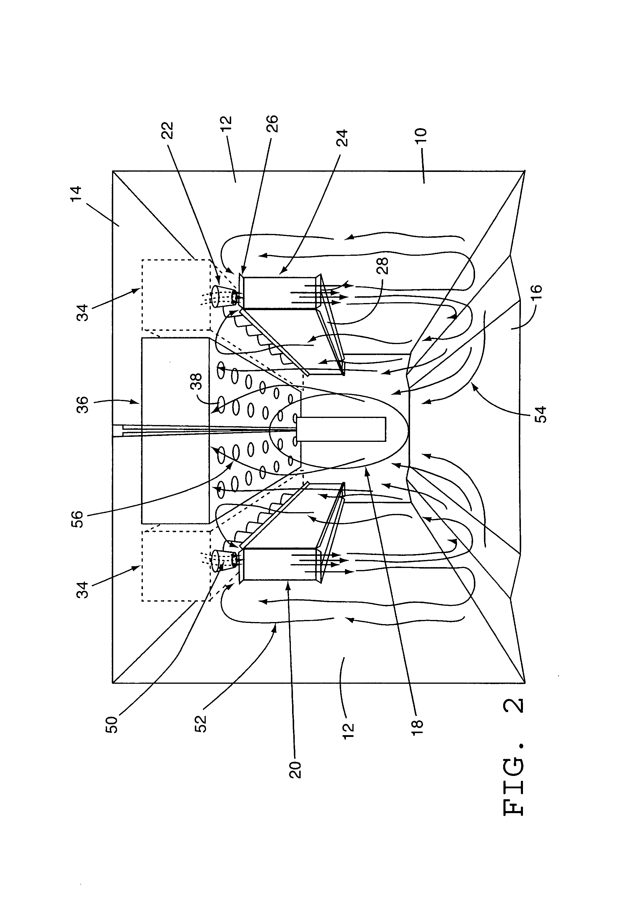 Convection oven with turbo flow air nozzle to increase air flow and method of using same