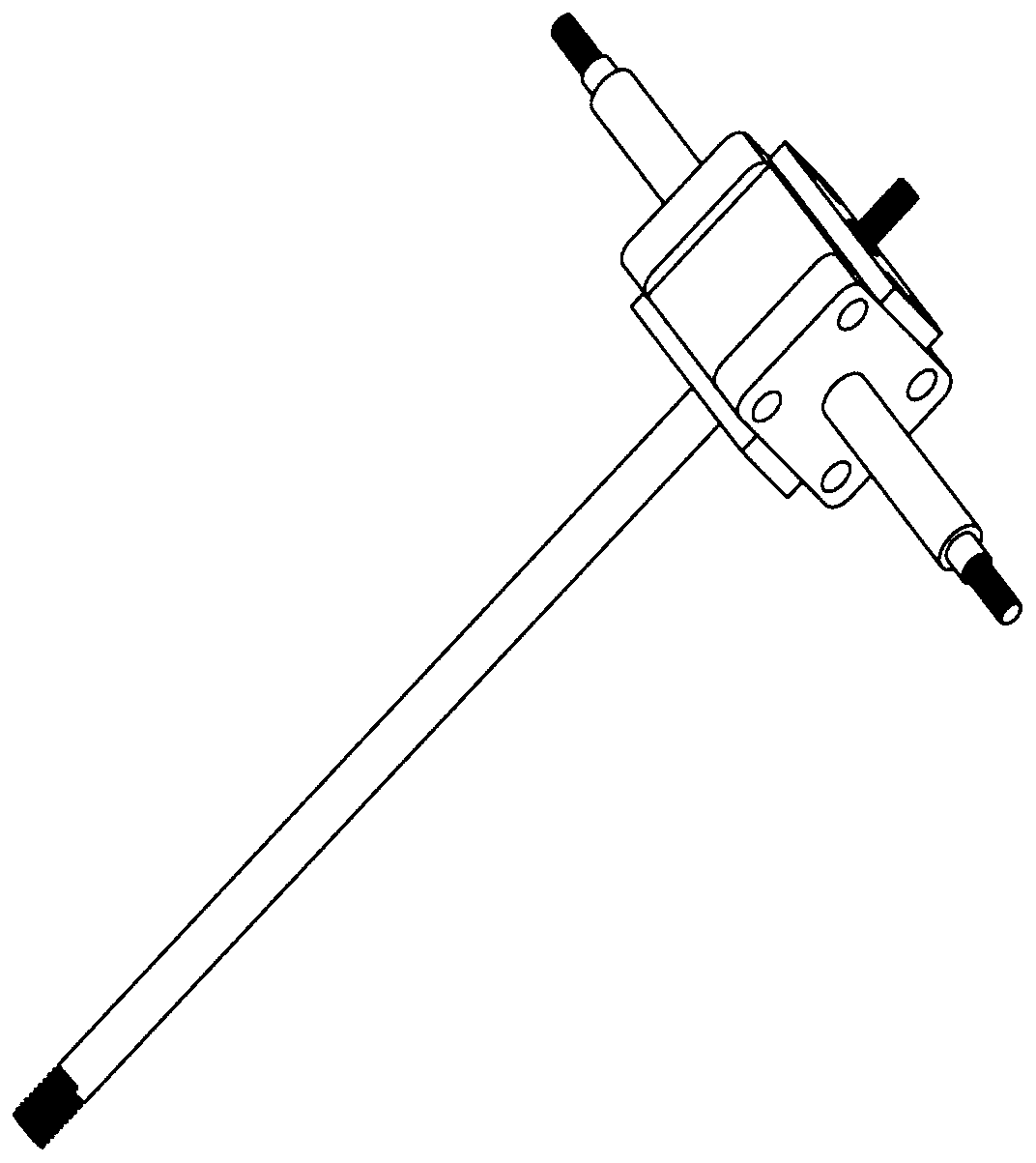 Hanger mechanism for adjusting parameters of UAV flight attitude angle control