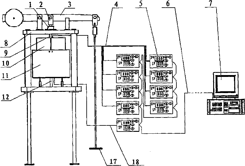 Method and apparatus for measuring solid interface contact heat exchange coefficient