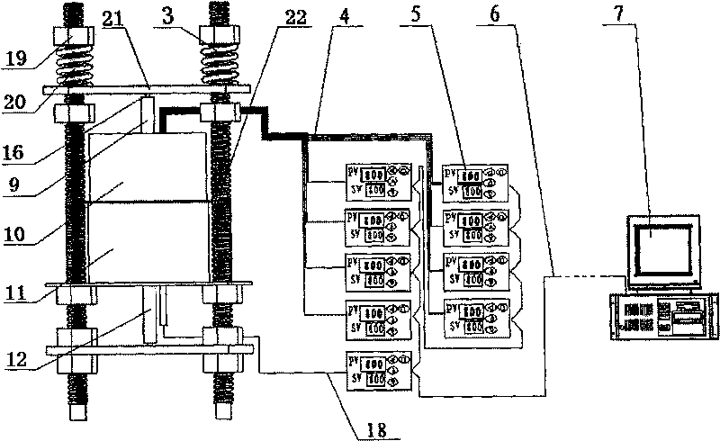 Method and apparatus for measuring solid interface contact heat exchange coefficient