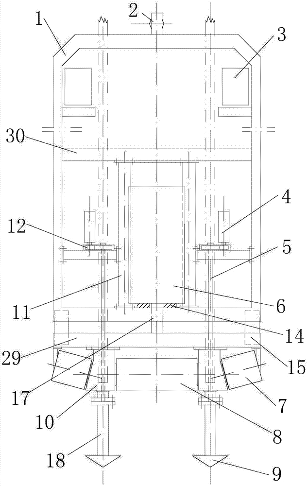 Horizontal single-shaft directional rotation-impact combined excavation type engineering grooving machine