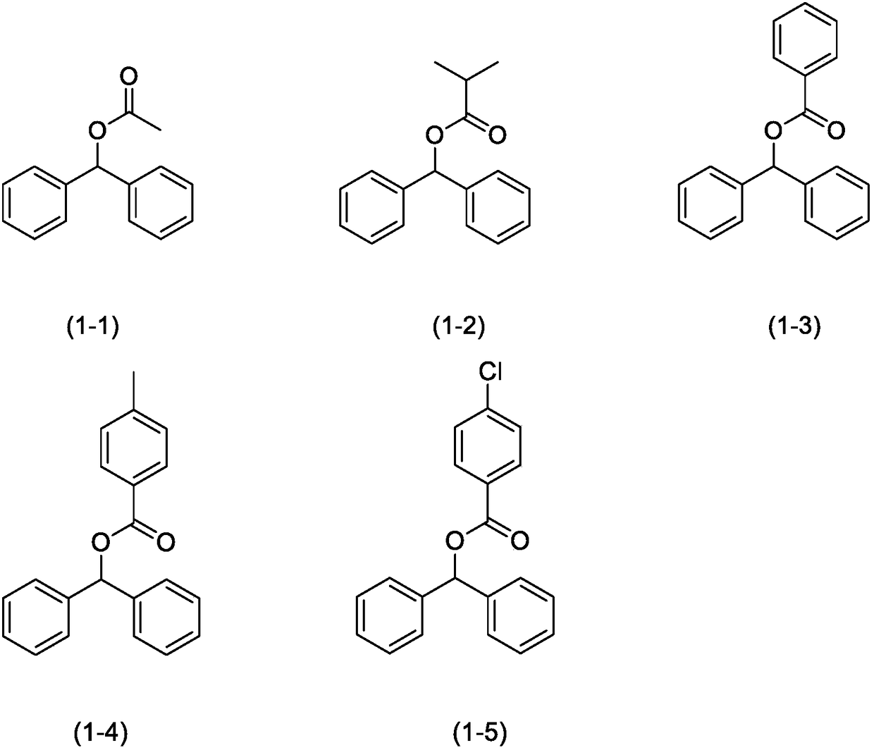 Photocatalytic oxidation synthesis method of diphenylmethanol ester