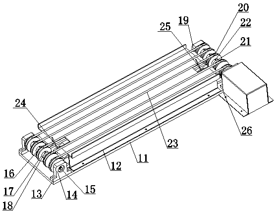 A spray gun reciprocating control device for spraying machine