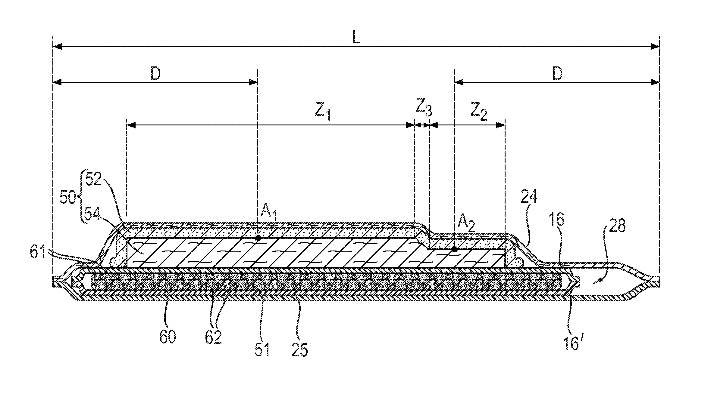 Absorbent article with profiled acquisition-distribution system