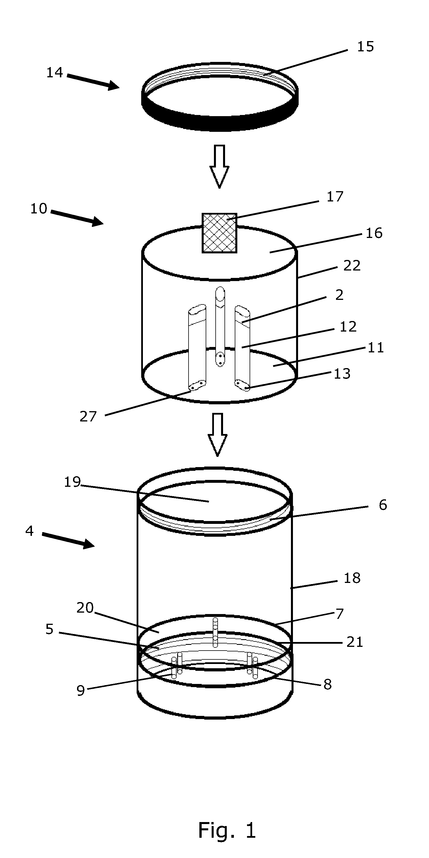 Dispensing unit for dispensing preservation fluid into a tissue sample container
