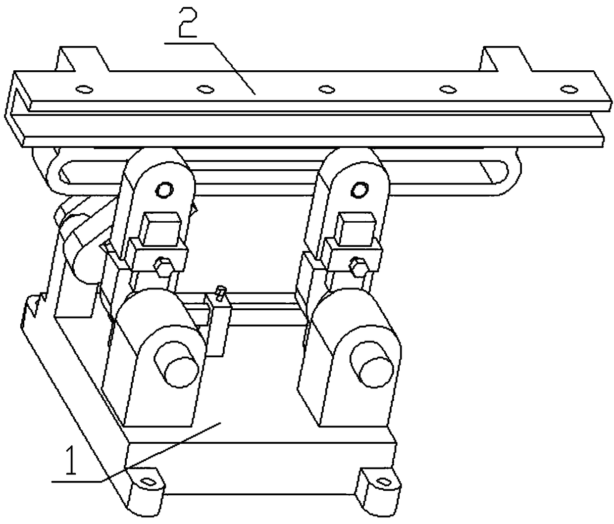 Multiple-adjusting automobile turbulence plate fixing seat