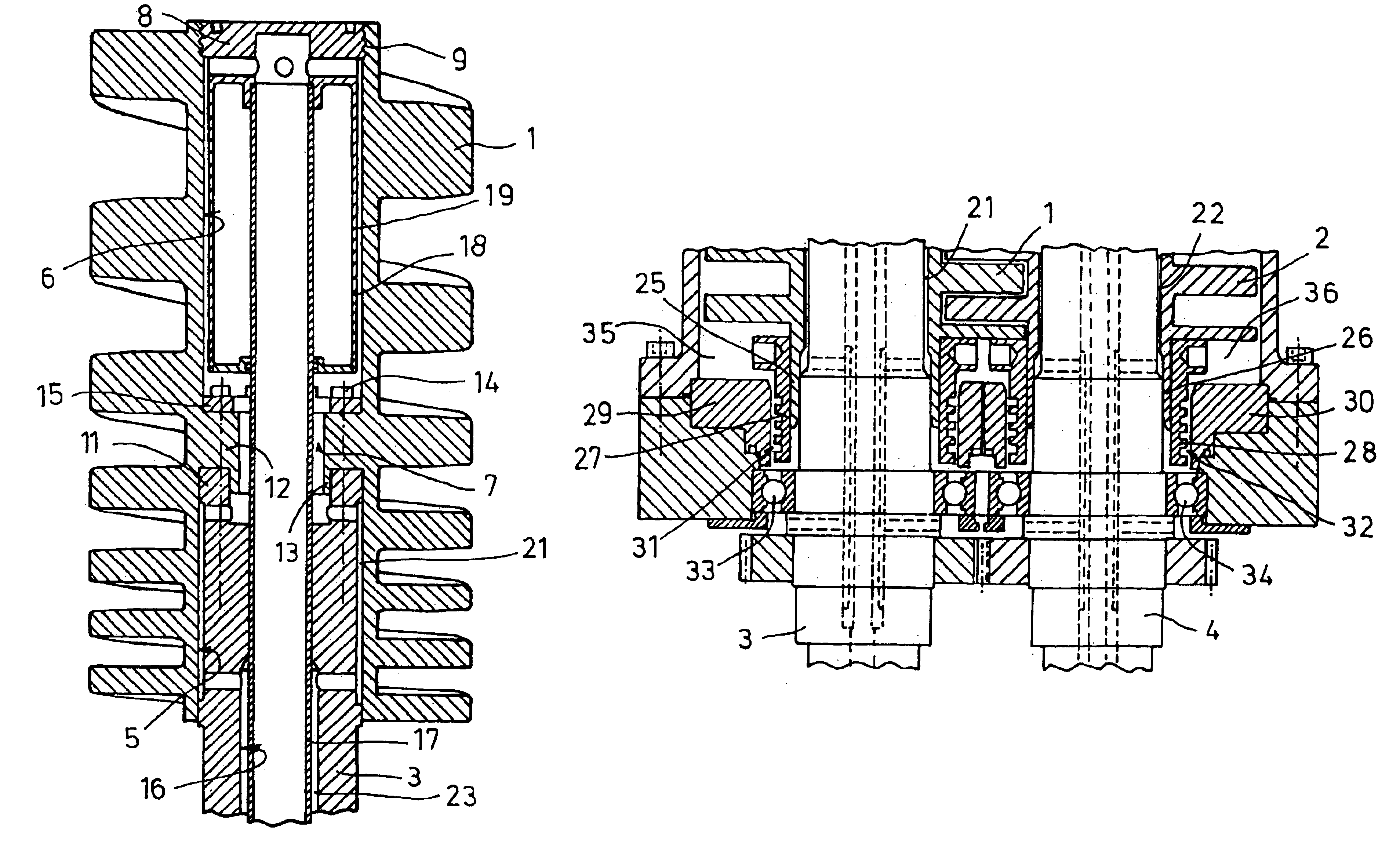 Two-shaft vacuum pump