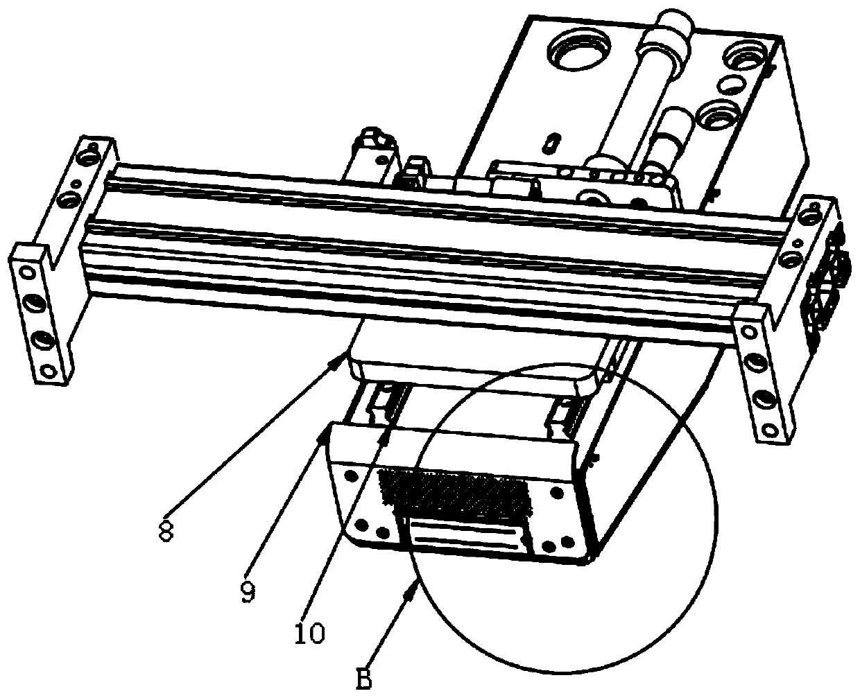 Anti-induced draft jet printing system jet head installation device and installation method